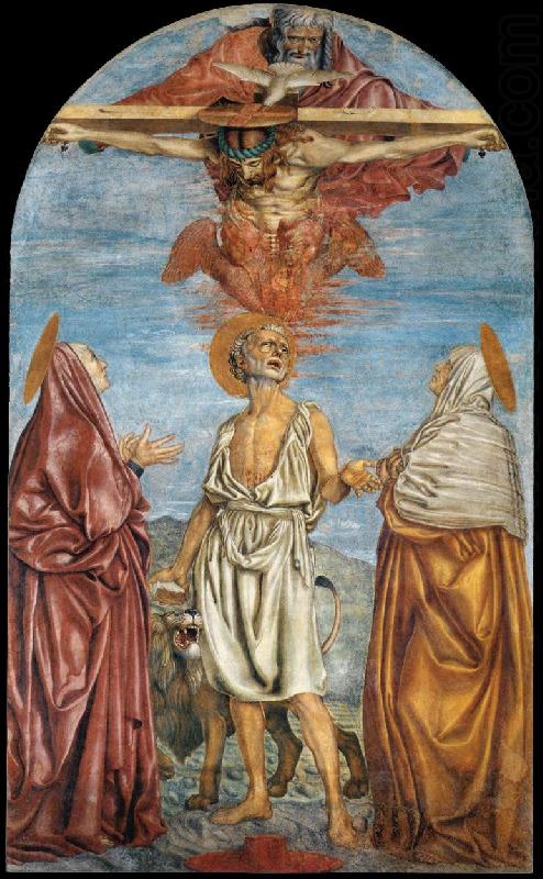 Andrea del Castagno The Holy Trinity, St Jerome and Two Saints china oil painting image